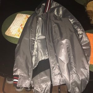 Silver bomber jacket